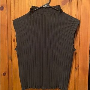 E.K Designs pleated sleeveless shell.